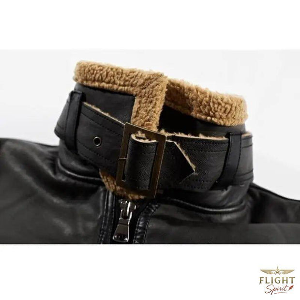 Herren-Fliegerjacke schwarz Winter