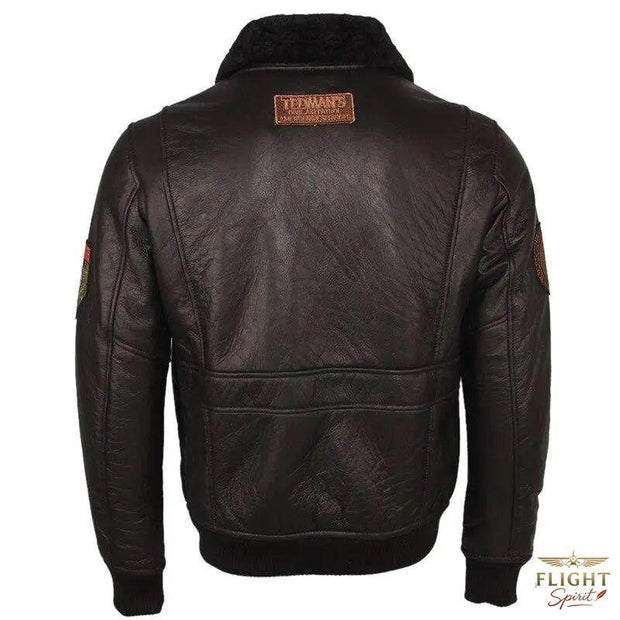 Männers Flugjacke aus Leder im Pilotenstil