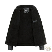 Herren-Fliegerjacke aus Kunstleder in Grün
