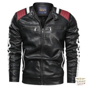 Herren Aviator Jacke aus Kunstleder im Motorradstil
