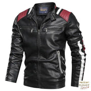 Herren Aviator Jacke aus Kunstleder im Motorradstil