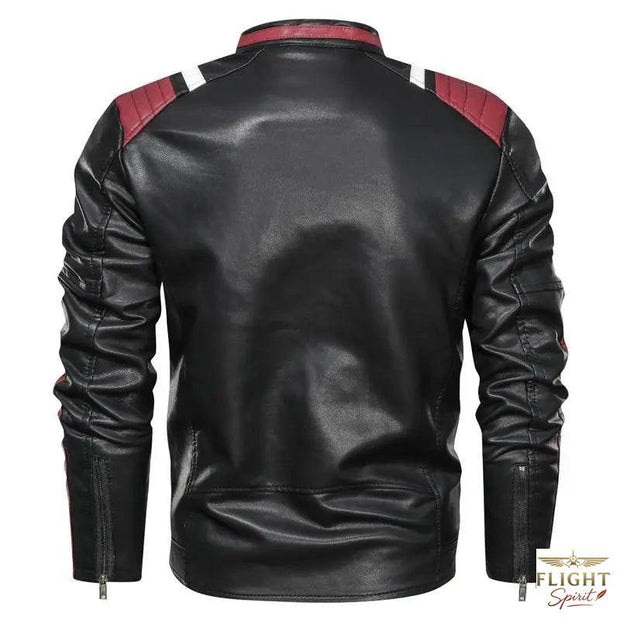 Herren Aviator Jacke aus Kunstleder im Motorradstil