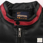 Herren Aviator Jacke aus Kunstleder im Motorradstil