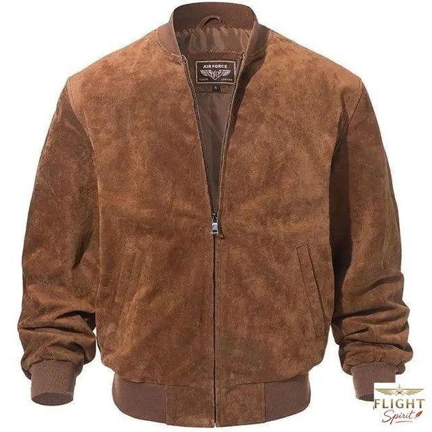 Lederfliegerjacke für Herren aus Schweineleder in Braun