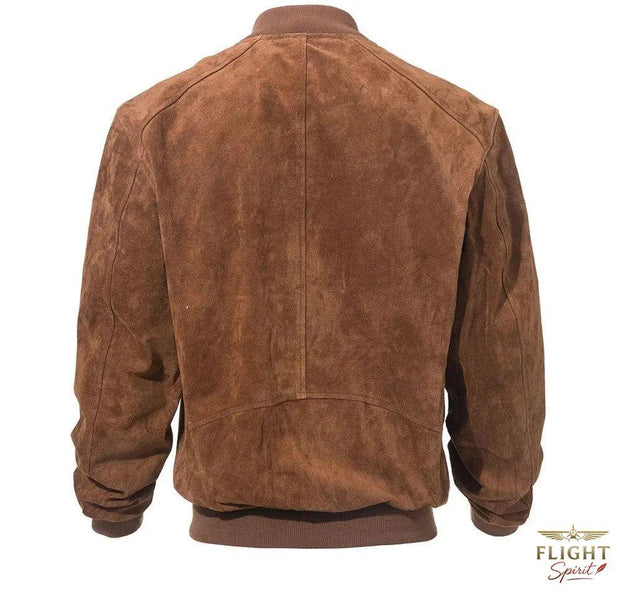 Lederfliegerjacke für Herren aus Schweineleder in Braun