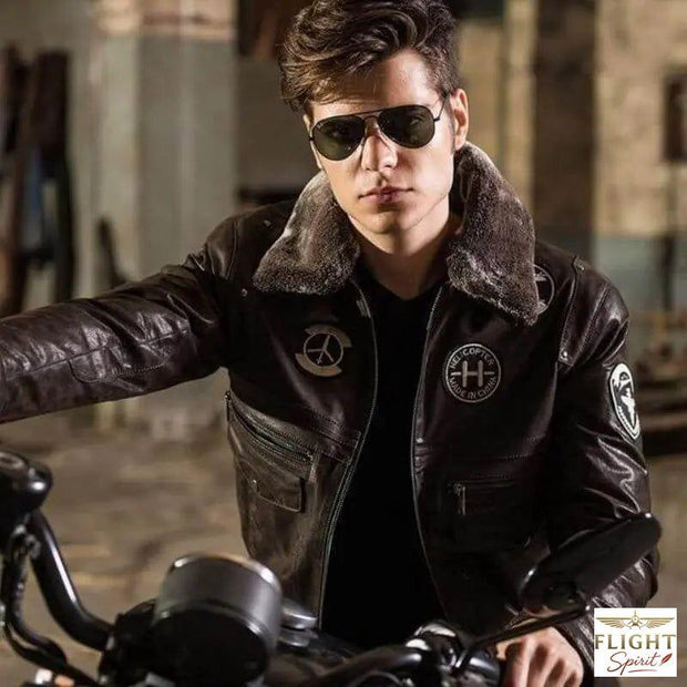 Männer Aviator-Jacke in Braun
