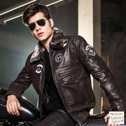 Männer Aviator-Jacke in Braun
