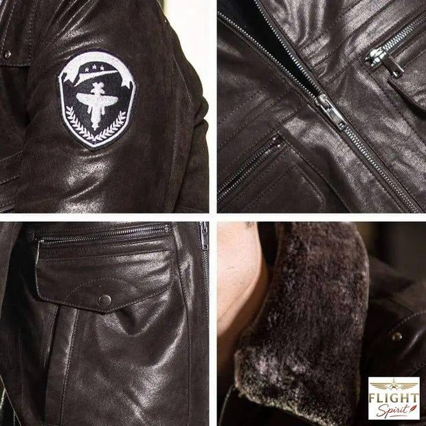 Männer Aviator-Jacke in Braun