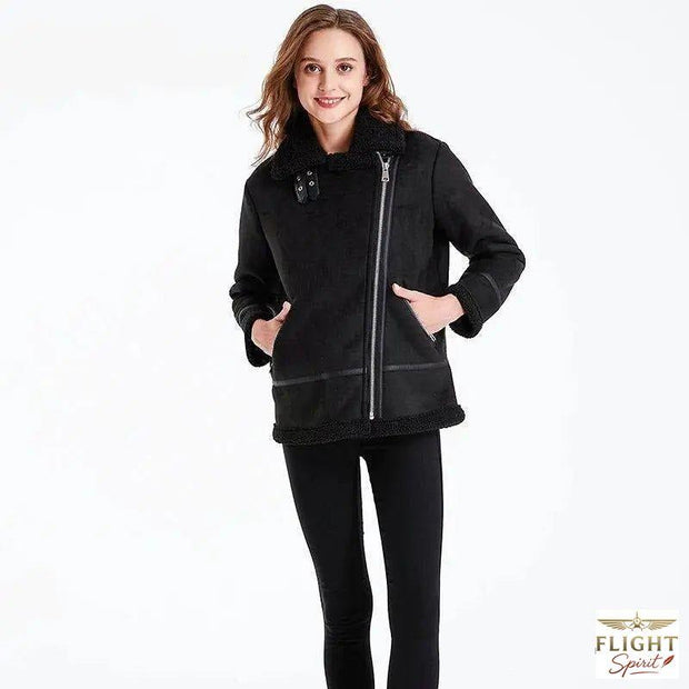 Damen Fliegerjacke Schwarz