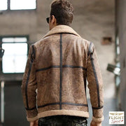 Herren Bomberjacke aus braunem Leder