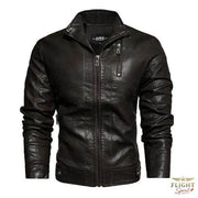 Männlicher Pilotenlederjacke