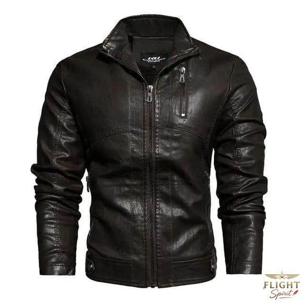 Männlicher Pilotenlederjacke