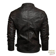 Männlicher Pilotenlederjacke