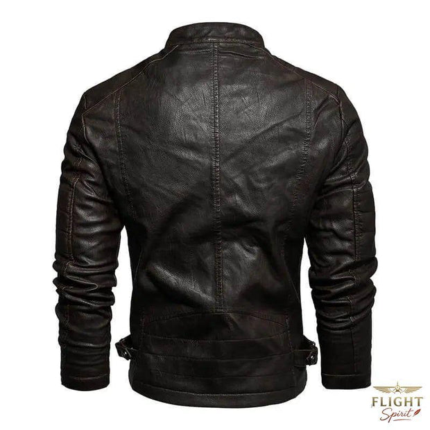 Männlicher Pilotenlederjacke