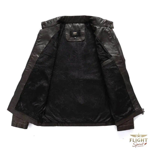 Männlicher Pilotenlederjacke
