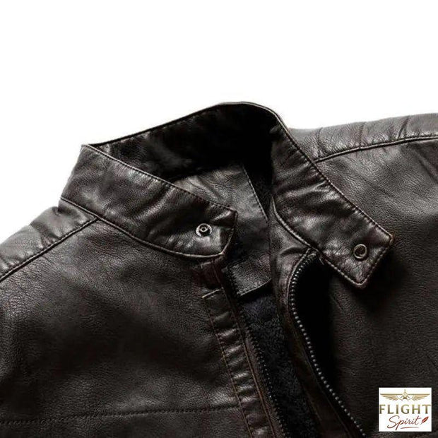 Männlicher Pilotenlederjacke