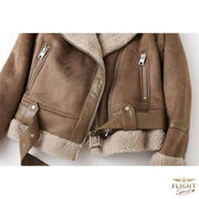 Damen-Fliegerjacke mit Fell