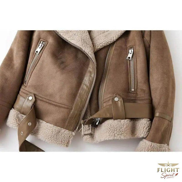Damen-Fliegerjacke mit Fell