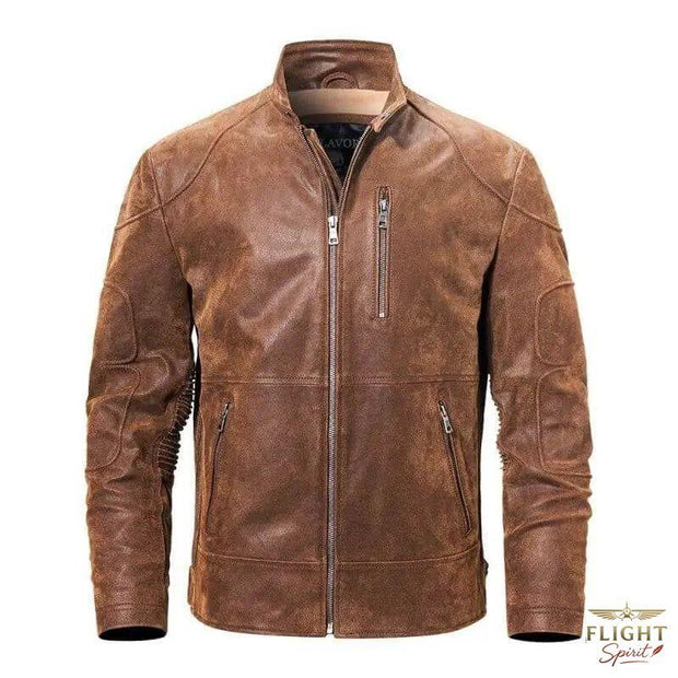 Lederpilotjacke