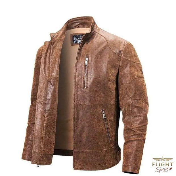Lederpilotjacke