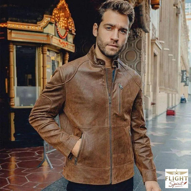 Lederpilotjacke