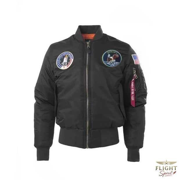 Männer Fliegerjacke, Schwarz