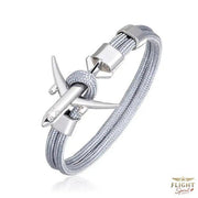 Grauer Pilot-Armband