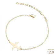 Gold Edelstahl Flugzeug Armband