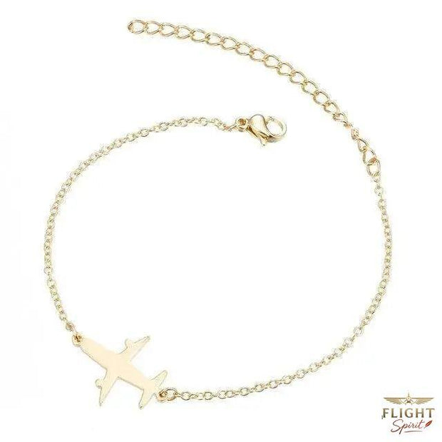 Gold Edelstahl Flugzeug Armband