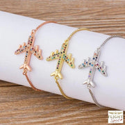 Silberarmband Flugzeug