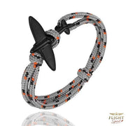Graues und orangees Seilflugzeug-Armband