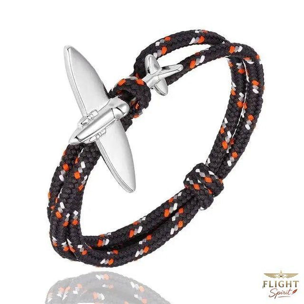 Schwarzes Seil Flugzeug Armband