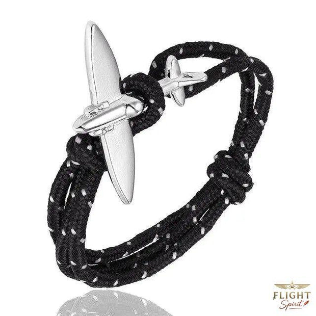 Schwarz-Graues Seil-Flugzeug Armband