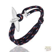 Schwarzes und rotes Seil-Flugzeug-Armband