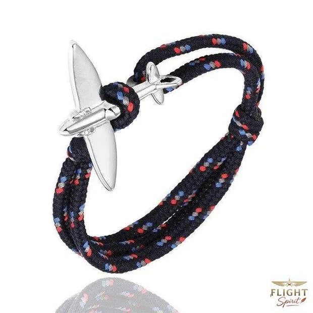 Schwarzes und rotes Seil-Flugzeug-Armband