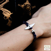 Schwarzes und rotes Seil-Flugzeug-Armband