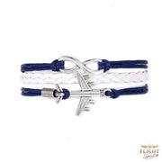 Blauer Lederflugzeug-Armband