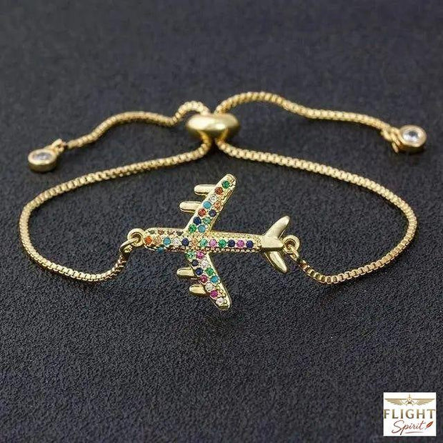 Goldenes Flugzeug-Armband