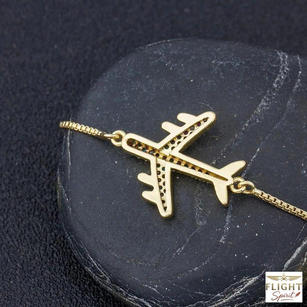 Goldenes Flugzeug-Armband