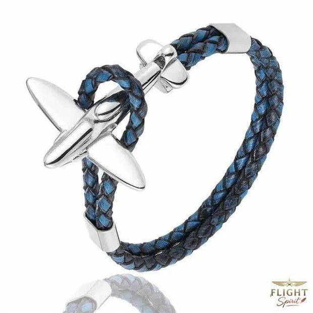 Silberblauer Jet-Flugzeugarmreif