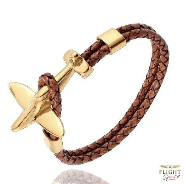 Goldbraunes Jagdflugzeug-Armband