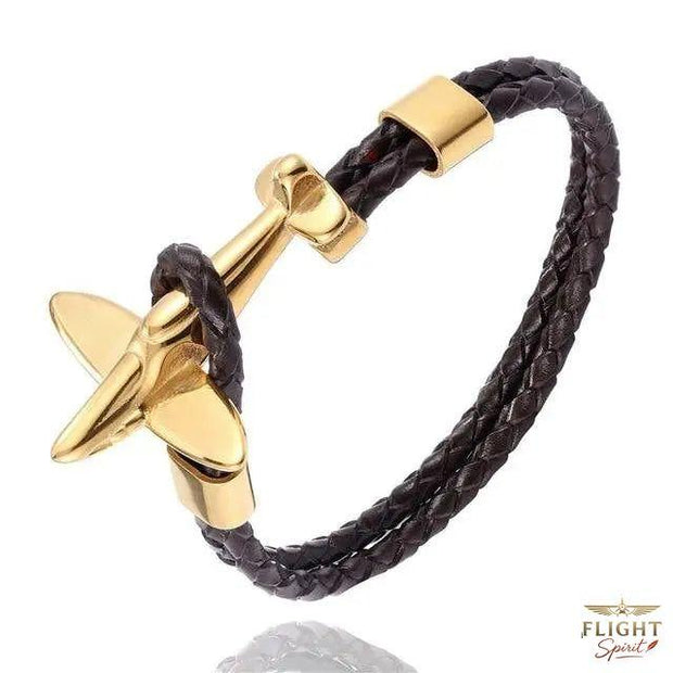 Retro-Gold Kampfjet-Armband