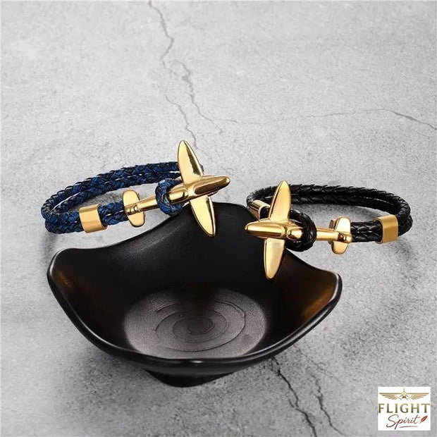 Retro-Gold Kampfjet-Armband