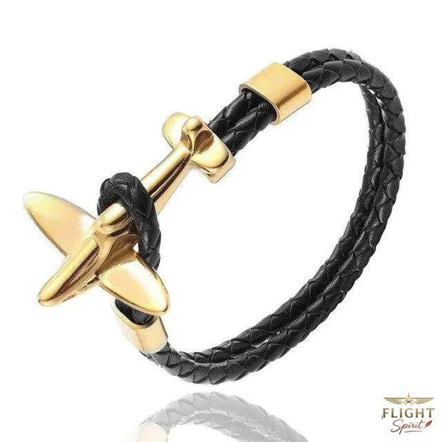 Schwarz-Gold Einsatzpilotenarmband