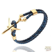 Goldblaues Linienflugzeug-Armband