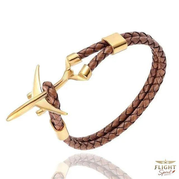 Vergoldetes Linienflugzeug-Armband