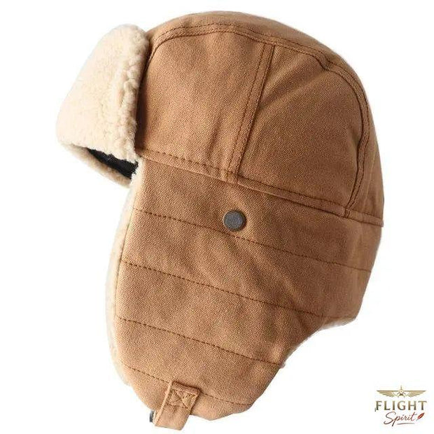 Beige Pilotenmütze