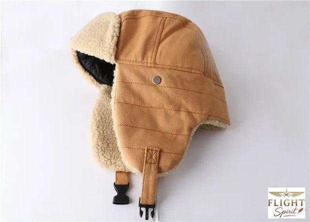 Beige Pilotenmütze