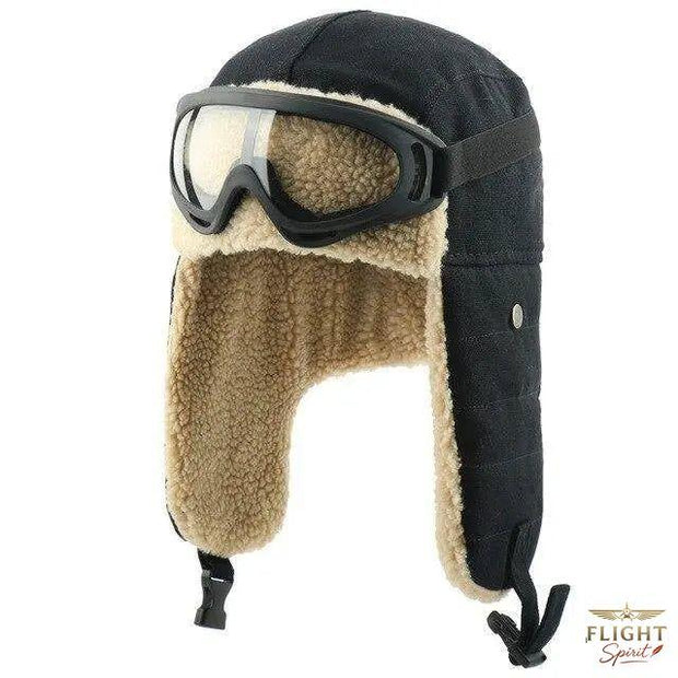 Pilotenkappe mit Mütze und Brille