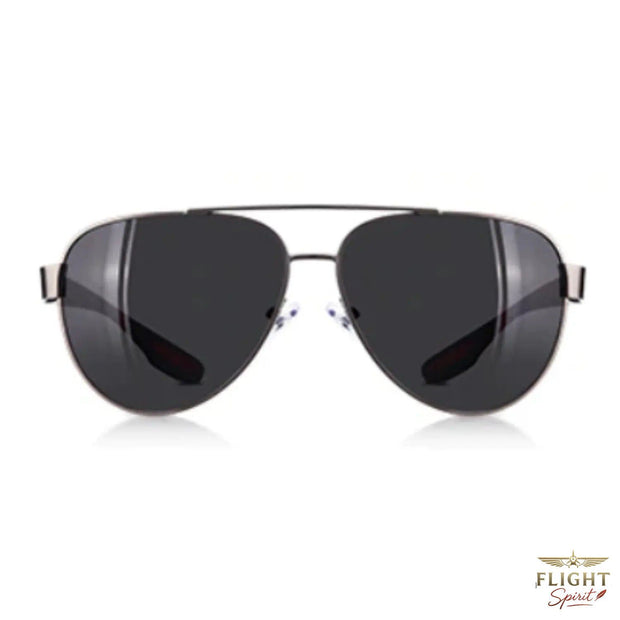 Pilotenbrille für Herren mit roten Bügeln